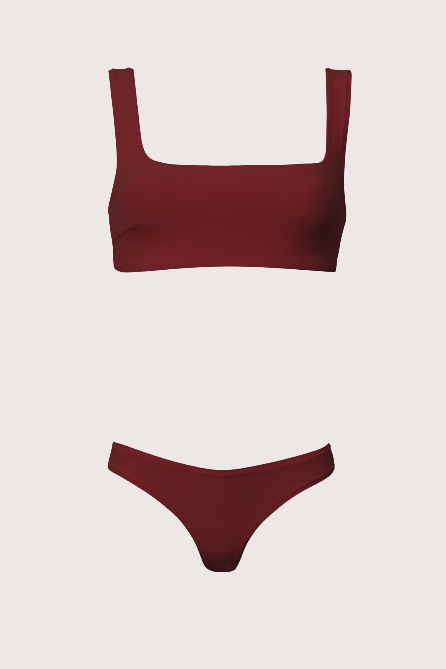 Classic Low-Rise Set in Wine Red (2er Set - jetzt vorbestellen)
