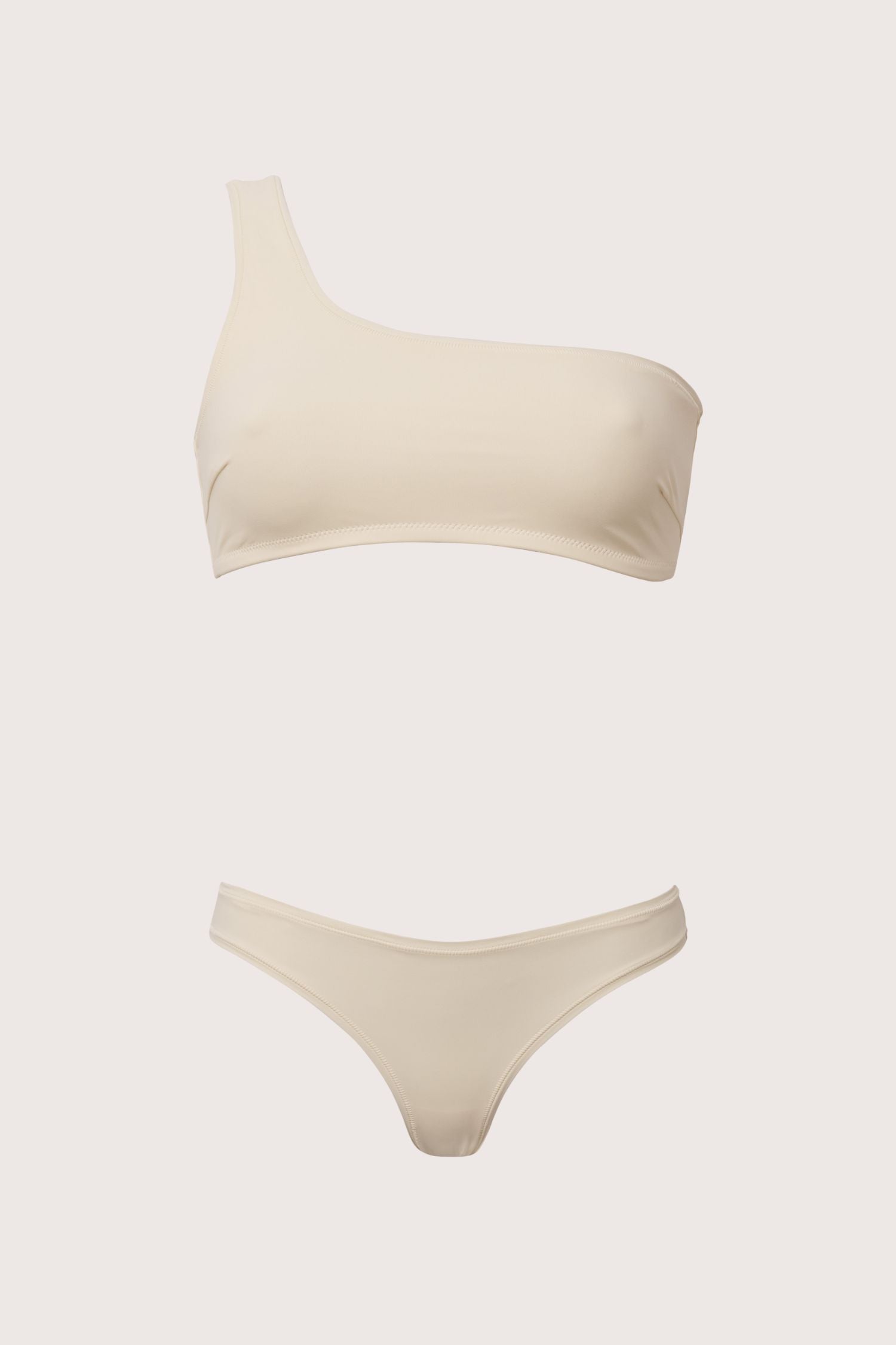 One Shoulder Low-Rise Set Cream White (2er Set)
