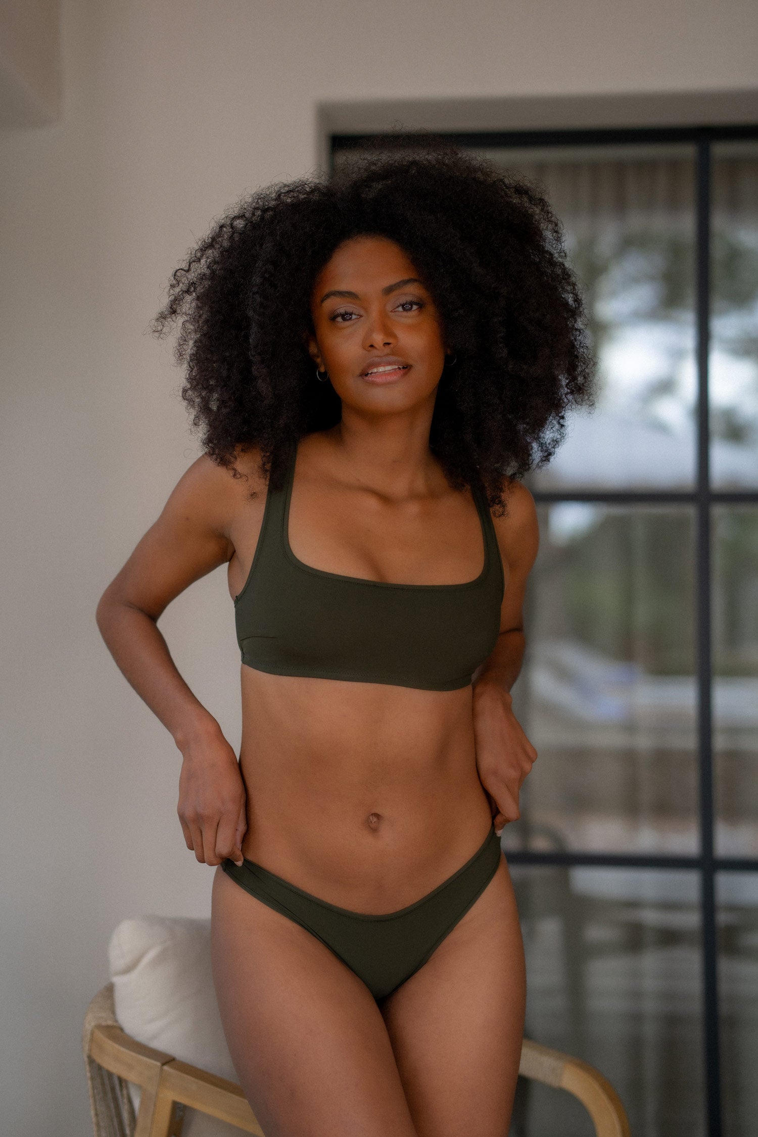 Classic Low-Rise Set in Forest Green (2er Set)