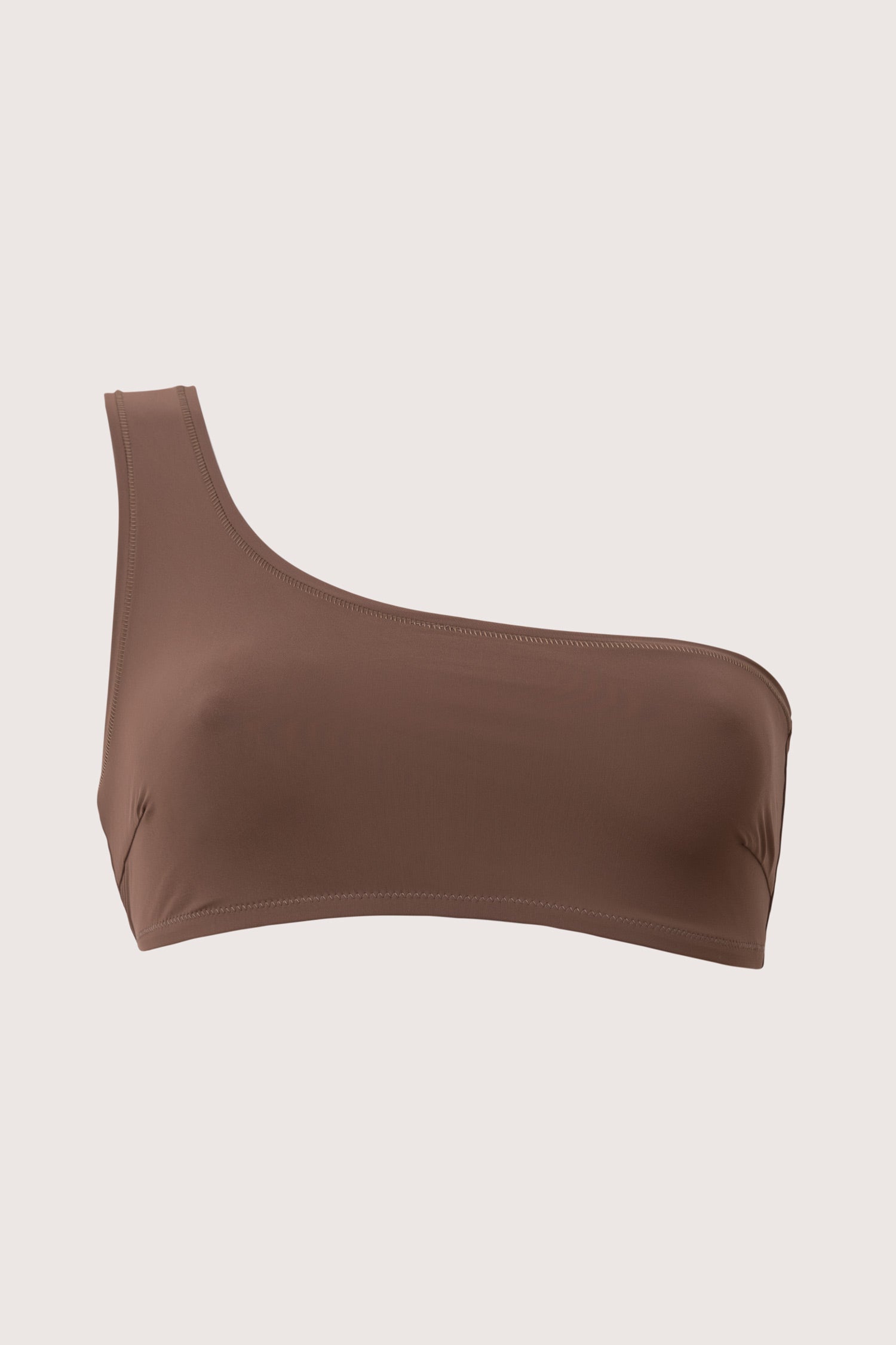 One Shoulder Top - Chocolate Brown
