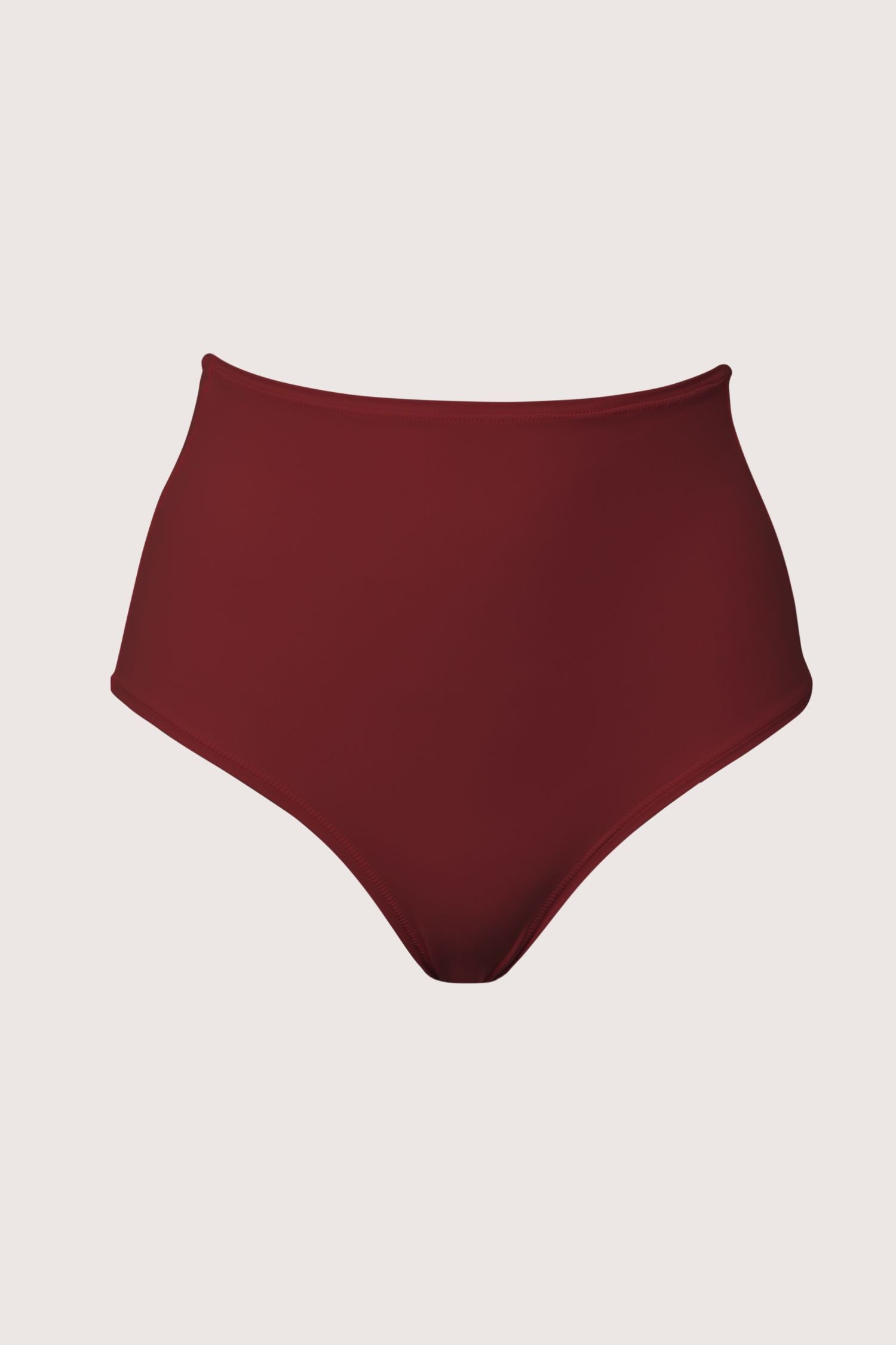 High Rise Panties - Wine Red