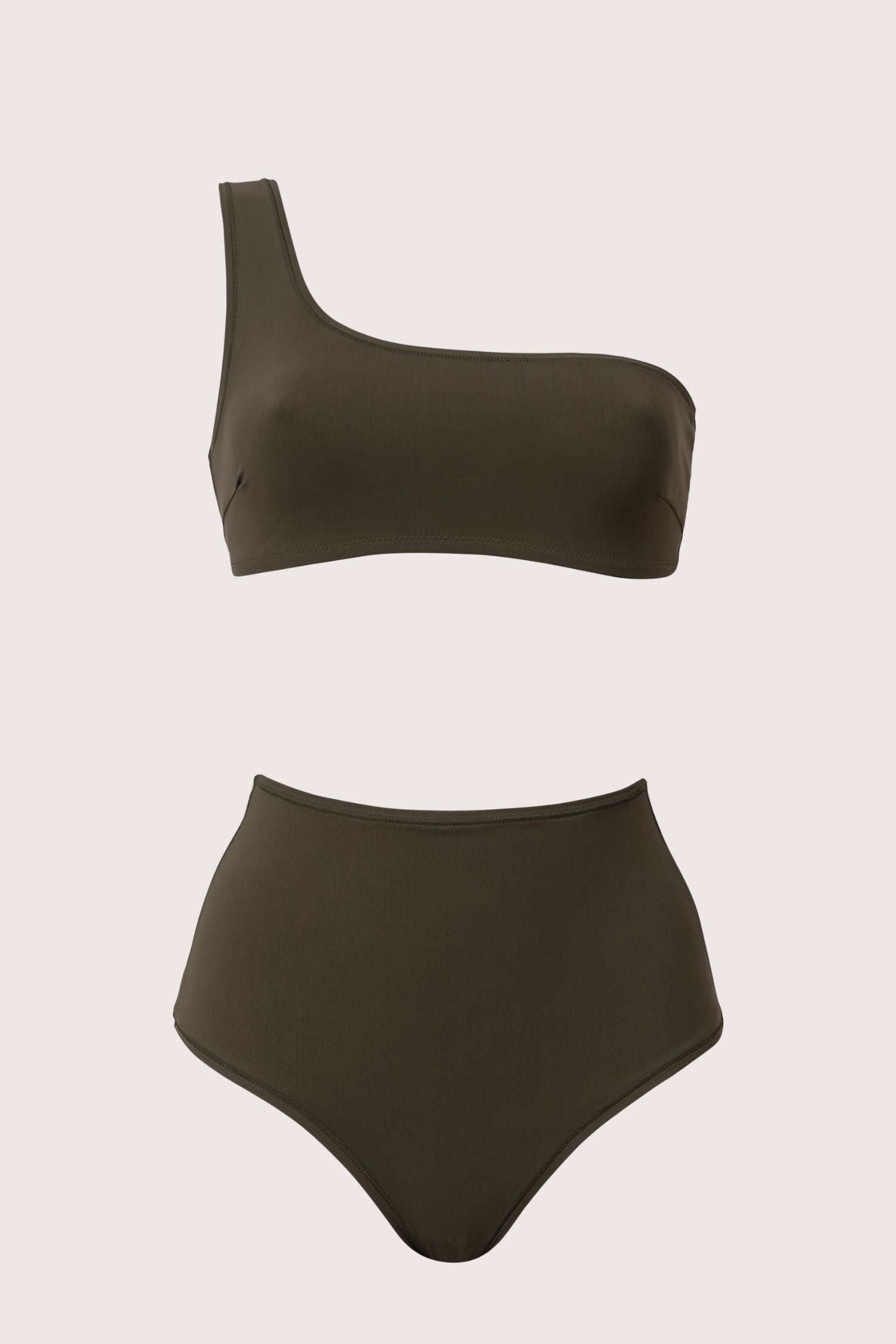 One Shoulder High-Rise Forest Green (2er Set)