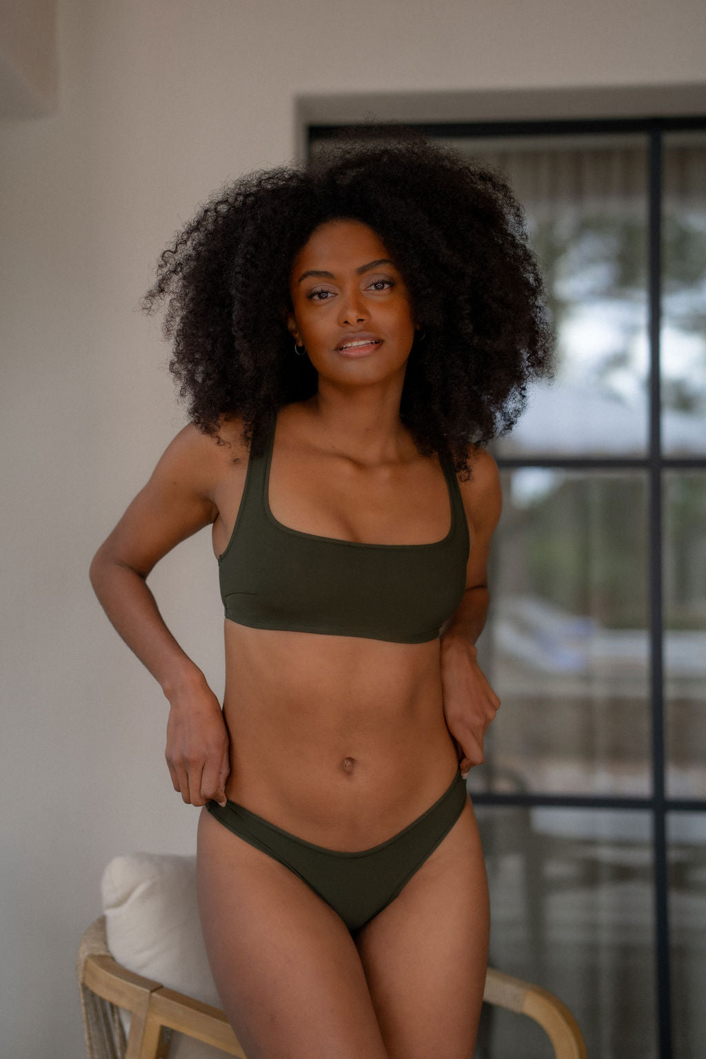 Low Rise Panties - Forest Green